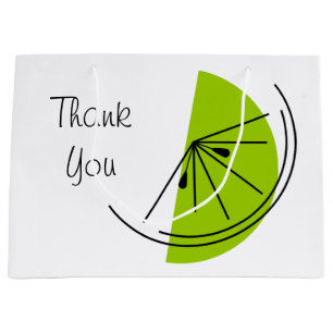 Citrus Lime Thank You gift bag large