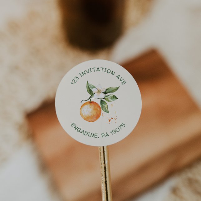 Citrus Little Cutie Return Address Envelope Seals (Creator Uploaded)