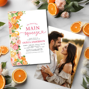 Citrus Main Squeeze Photo Bridal Shower Invitation