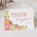 Citrus Main Squeeze Summer Bridal Shower Thank You Card<br><div class="desc">Add a refreshing twist to your bridal shower with our citrus-themed thank you cards,  perfect for the 'She Found Her Main Squeeze' theme. Show your appreciation for your friends and family as you celebrate this joyous occasion.</div>