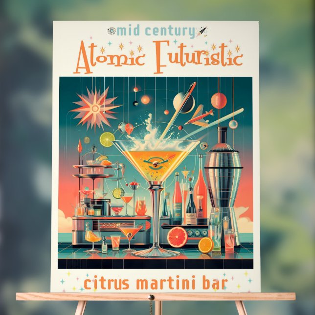 Citrus Martini Bar Futuriste Atomique du milieu du (Neutre)