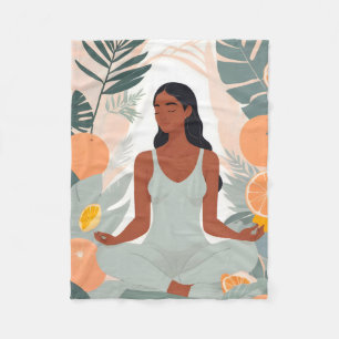 Citrus Meditation Fleece Blanket