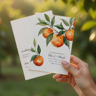 Citrus Mediterranean Orange  Invitation