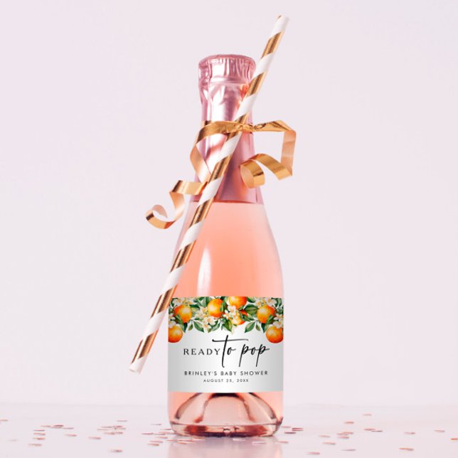 Citrus Mini Sparkling Vins Étiquettes Prêt à Pop (Créateur téléchargé)