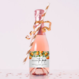Citrus Mini Sparkling Wine Labels Ready to Pop 