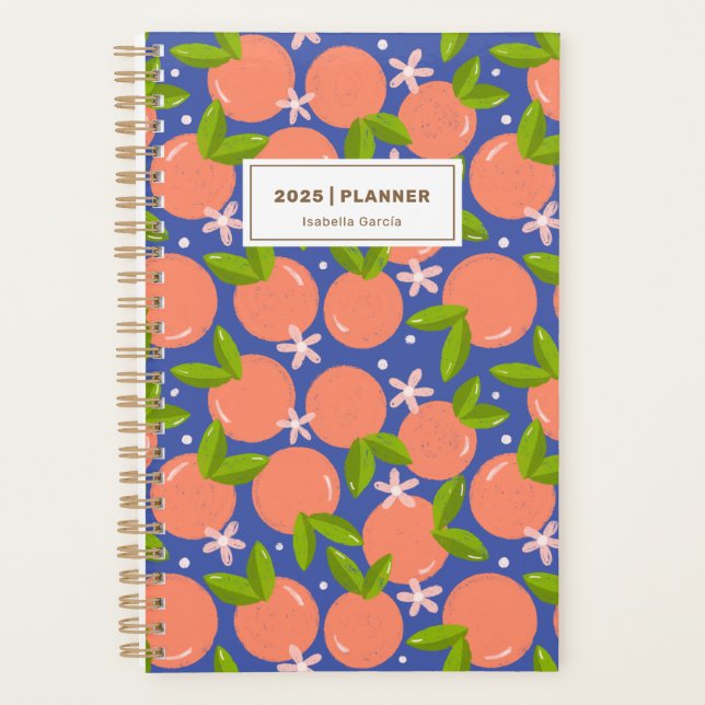 Citrus Modern Personalized Monthly Planner (Front)