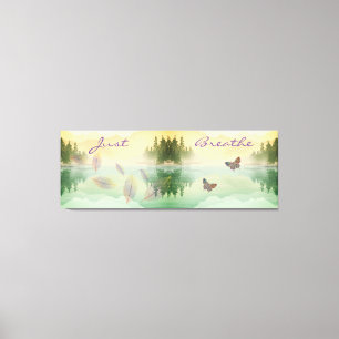 Citrus Mountain Reflection JUST BREATHE Canvas Print