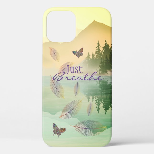 Citrus Mountain Reflection JUST BREATHE   Case-Mate iPhone Case (Back)