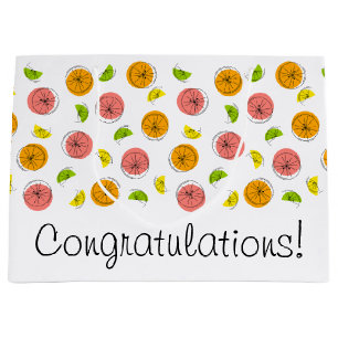 Citrus Multi Félicitations! sac cadeau grand