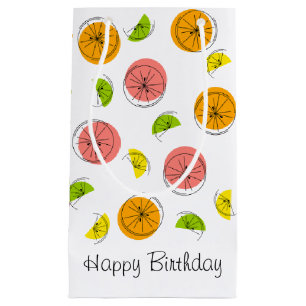 Citrus Multi Happy Birthday gift bag small