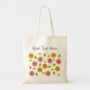 Citrus Multi Text two-sided tote bag