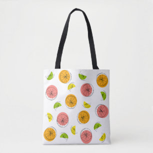 Citrus Multi yellow back all over tote Bag