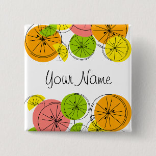Citrus Name button square