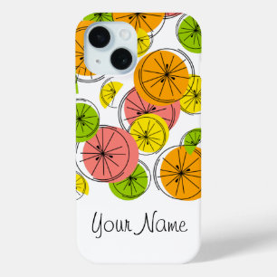 Citrus 'Name' iPhone case vertical