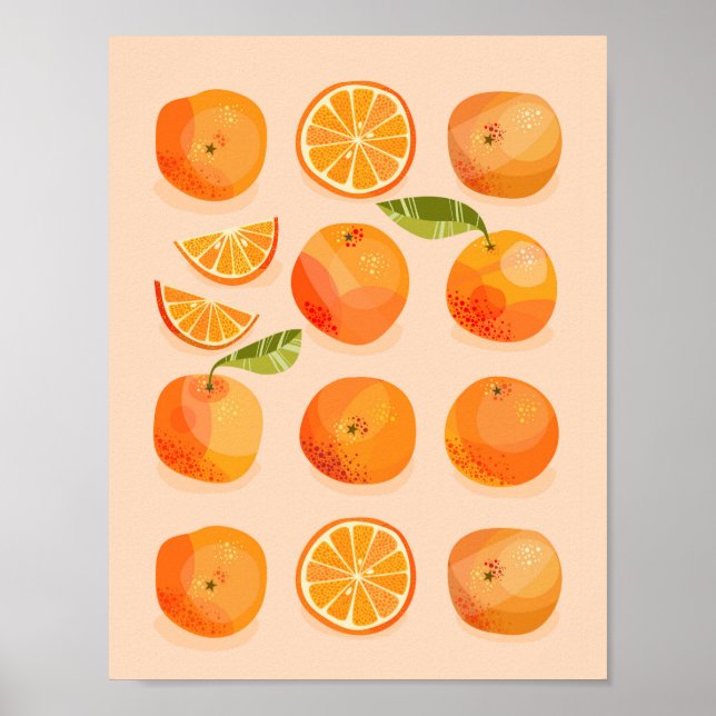 Citrus Orange Art Poster (Front)