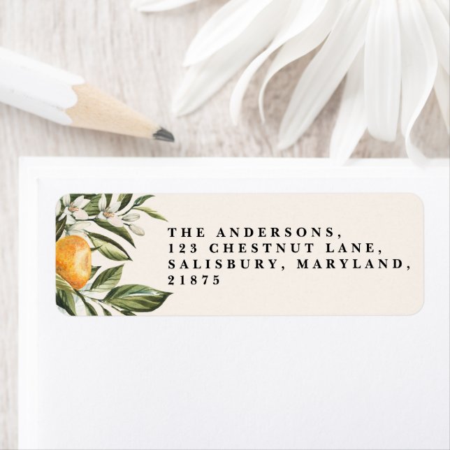 Citrus orange blossom botanical rustic bridal chic (Insitu)