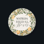 Citrus, orange   blossom bridal shower party decor magnet<br><div class="desc">Citrus,  orange   blossom bridal shower party decor. Beautiful watercolor foliage,  fruit and floral illustrations. Party of a collection.</div>