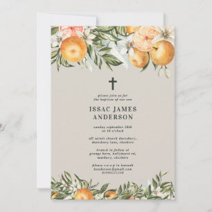 Citrus, orange + blossom christening baptism