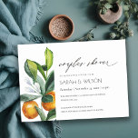 Citrus Orange Botanical Boho Couples Shower Invite<br><div class="desc">If you need any further customisation please feel free to message me on yellowfebstudio@gmail.com.</div>