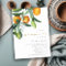 Citrus Orange Botanical Boho Engagement Invite