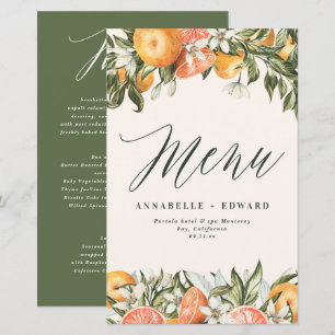 Citrus orange botanical modern rustic farmhouse