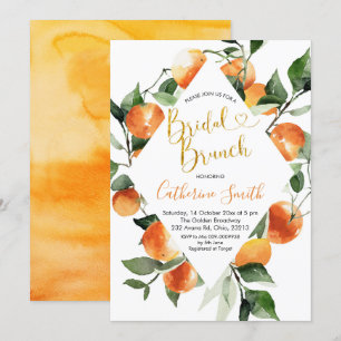 Citrus Orange Bridal Brunch Invitation