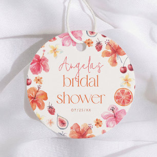 Citrus Orange Bridal Shower Thank You Favour Tags