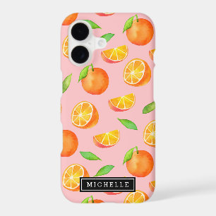 Citrus Orange Fruit Pattern Add Your Name