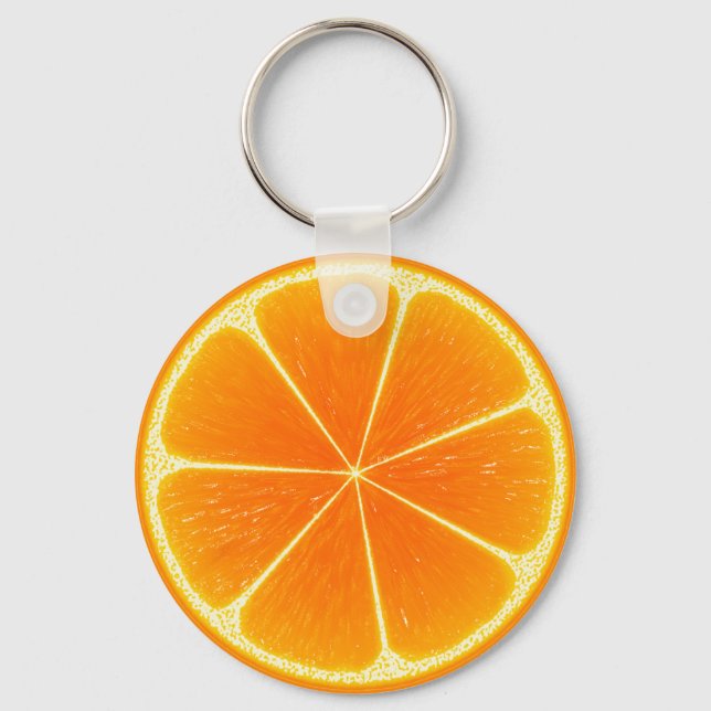 Citrus Orange Fruit Slice Keychain (Front)