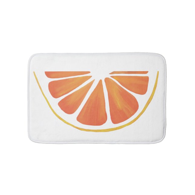 Citrus Orange Grapefruit Slice Art Bath Mat (Front)
