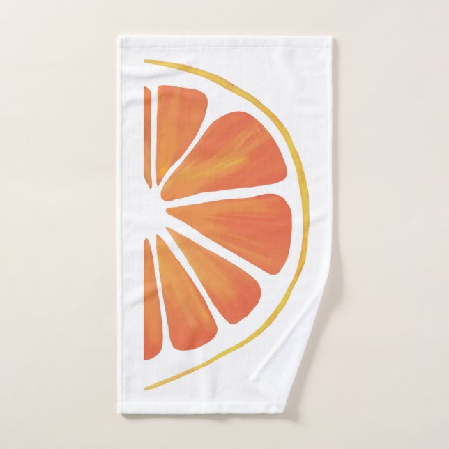 Citrus Orange Grapefruit Slice Art Hand Towel (Hand Towel)