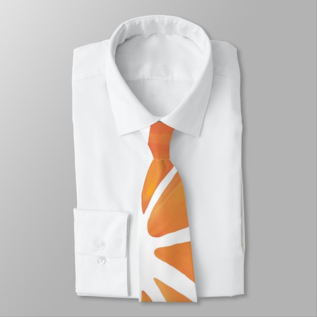 Citrus Orange Grapefruit Slice Art Tie (Tied)