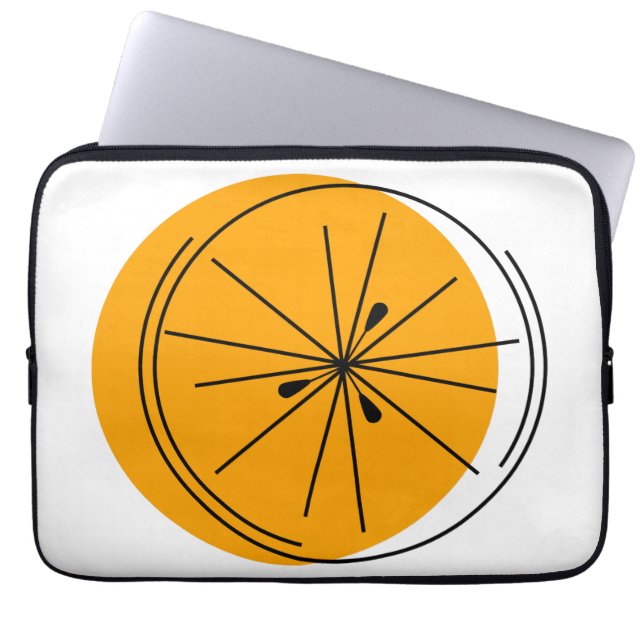 Citrus Orange laptop sleeve (Front)