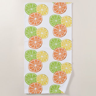 Citrus Orange Lemon Lime Summer Beach Towel