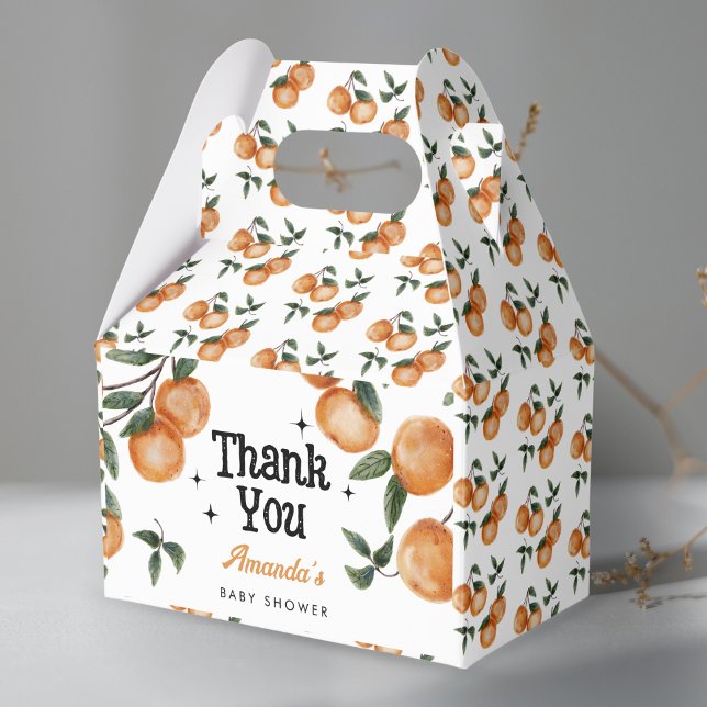 Citrus Orange Little Cutie Thank You Favor Box (Creator Uploaded)