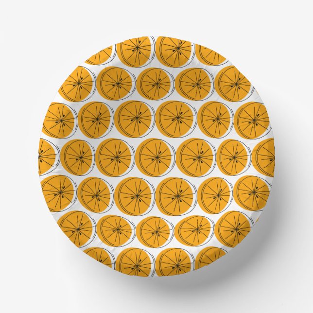 Citrus Orange Multi Paper Plate (Front)