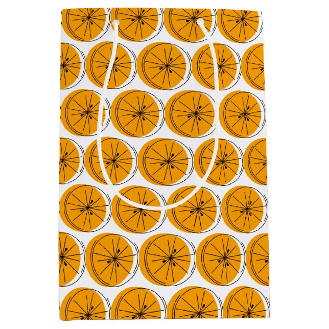 Citrus Orange Multi sac cadeau moyen (Devant)