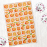 Citrus Orange Pattern Kitchen Towel<br><div class="desc">Zingy and delicious orange citrus fruit pattern on a blush pink background. Perfect for foodies and anyone who loves cooking.
Original art by Nic Squirrell.</div>