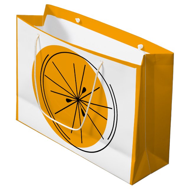 Citrus Orange sac cadeau grand orange (Devant Angle)