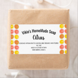 Citrus Orange Scent Soap Business Art Label