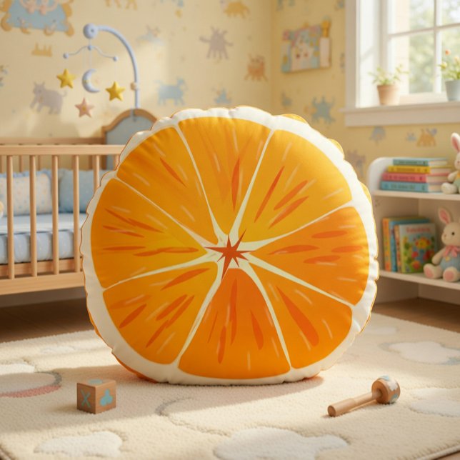 Citrus Orange Slice Throw Pillow (Creator Uploaded)