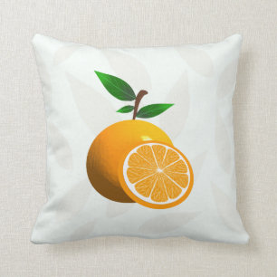 Citrus Orange Throw Pillow