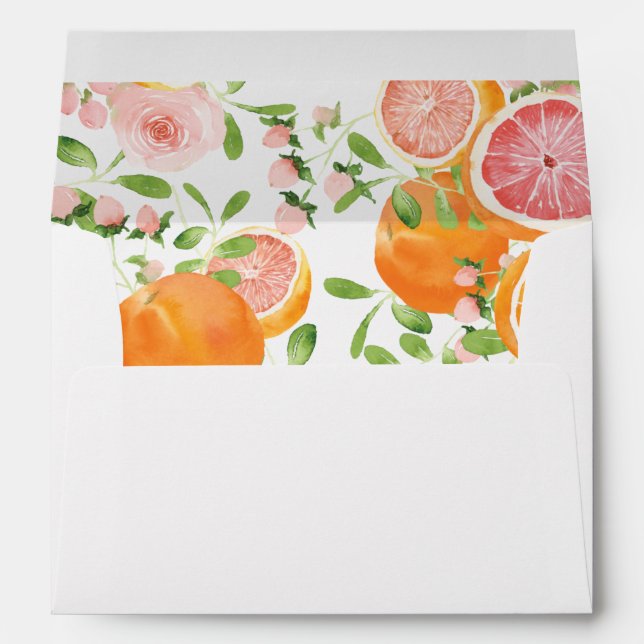 citrus orange tropical fruit envelope (Back (Bottom))