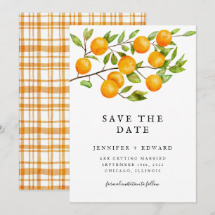 Citrus Orange Wedding Save The Date