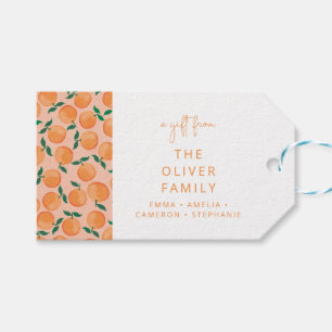 Citrus Oranges Fruit Custom Name Enclosure From Gift Tags