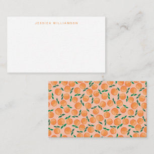 Citrus Oranges Fruit Custom Name Gift Enclosure Card