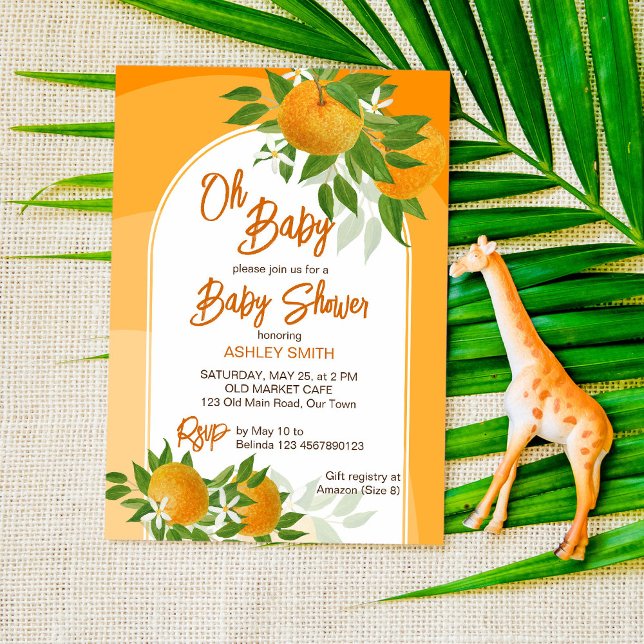 Citrus oranges summer oh baby shower invitation (Creator Uploaded)