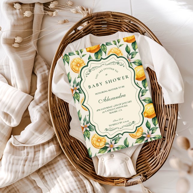 Citrus Orchard Baby Shower Invitation (Creator Uploaded)