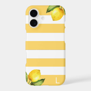 Citrus Orchard Lemon Stripe Monogram