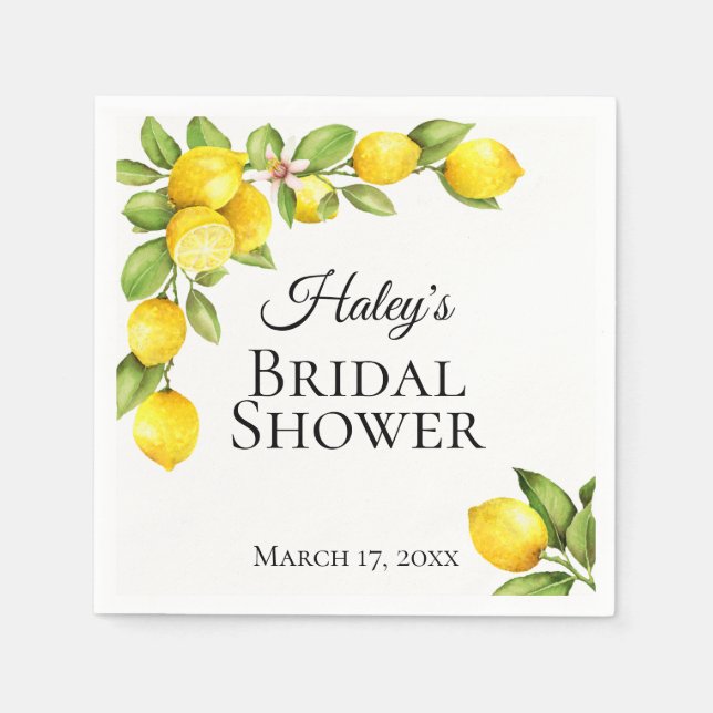 Citrus Orchard Personalized Napkin (Front)